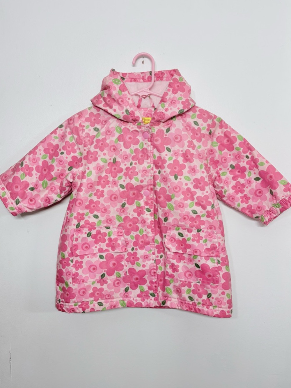 Girls Floral Rain Jacket Pink 🌸 Spring Coat Toddler Cute - Size 2-3